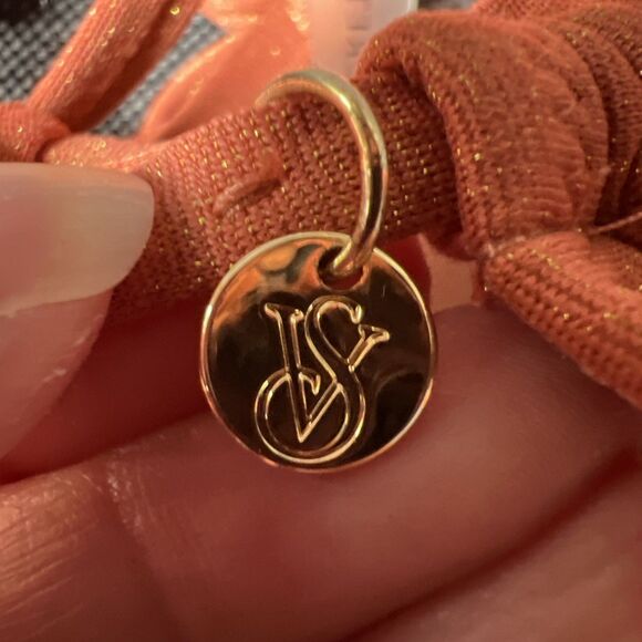 Victoria's Secret Swim Suit 2 Piece Skimpy String Bikini Small Pumpkin Metallic - Picture 7 of 10